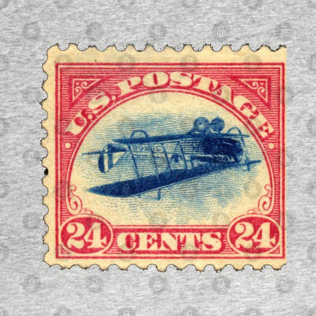 Inverted bi-colored 24-cent Jenny stamp May 15, 1918 by 1821 Graphics